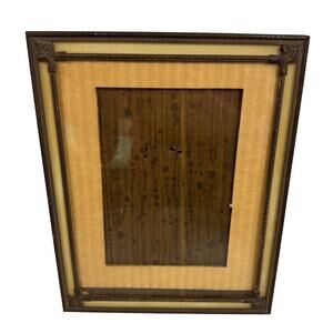 VINTAGE Picture Photo Frame 8x10” Gold Metal Ornate Etched Standing Antique